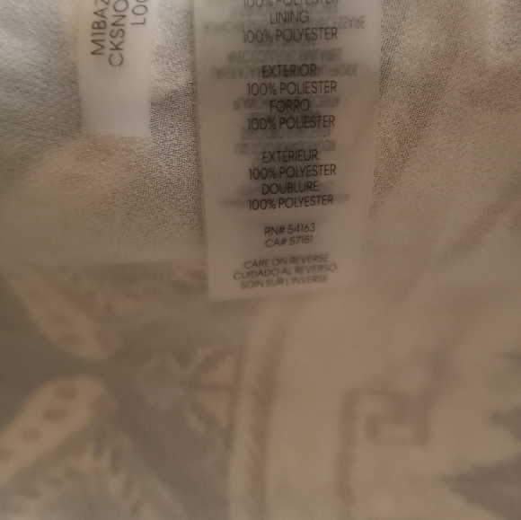 Calvin Klein Printed Crew Neck Elbow Length Sleeve Blouse Size Large - Picture 10 of 12